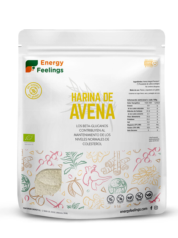 HARINA DE AVENA ECO SIN GLUTEN: (1 Kg.) XXL PACK