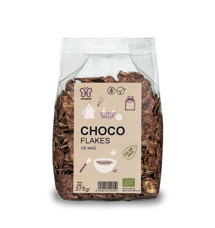 CHOCOFLAKES DE MAIZ BIO BOLSA 375 GR.