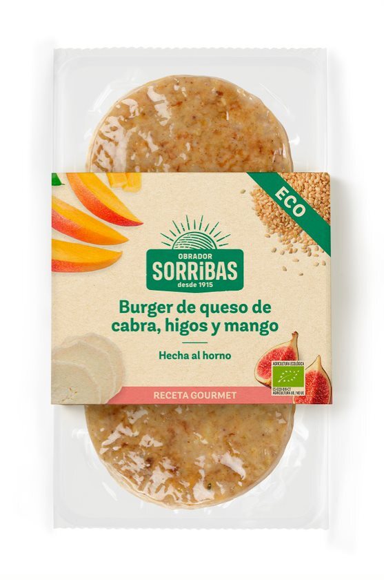 REFRIG BURGER VEGETAL QUESO CABRA, MANGO E HIGOS FUSION 160g Sorribas