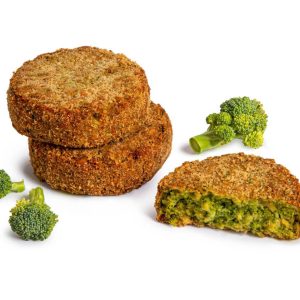 CONGELADO MINI BURGER VEGANA BROCOLI y KALE (50gr x24) 1,2kg Kioene Horeca