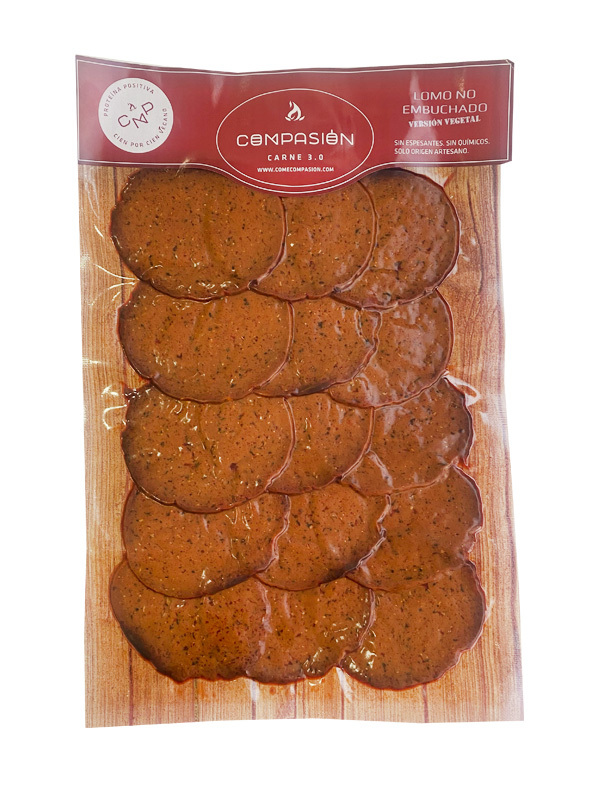 REFRIG LOMO NO EMBUCHADO (SEITAN, AJO, CEBOLLA, PIMENTON) 130 GRS COMPASIÓN