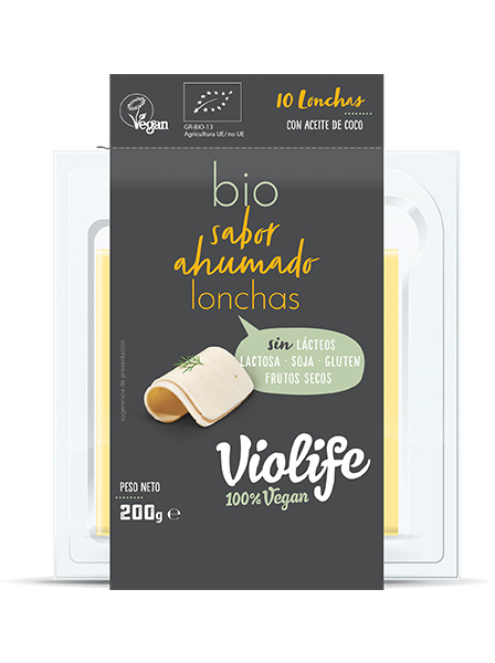 REFRIG QUESO VIOLIFE BIO AHUMADO LONCHAS 200 GR.