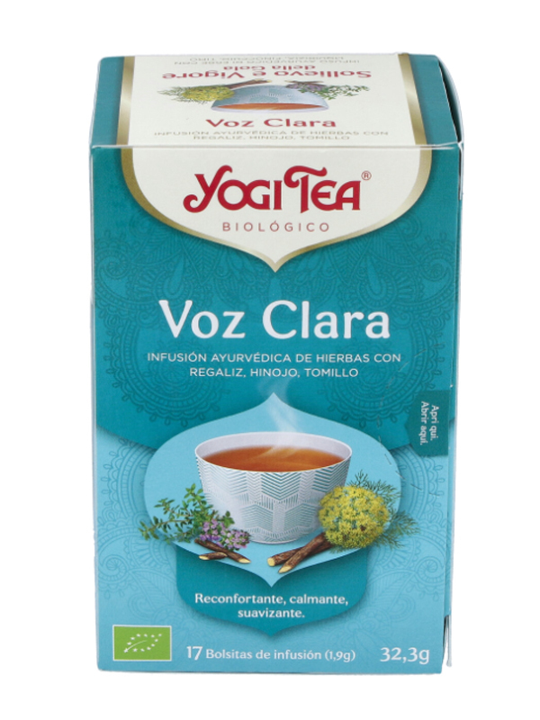 YOGI TEA VOZ CLARA (GARGANTA) BIO 17 BOLSITAS