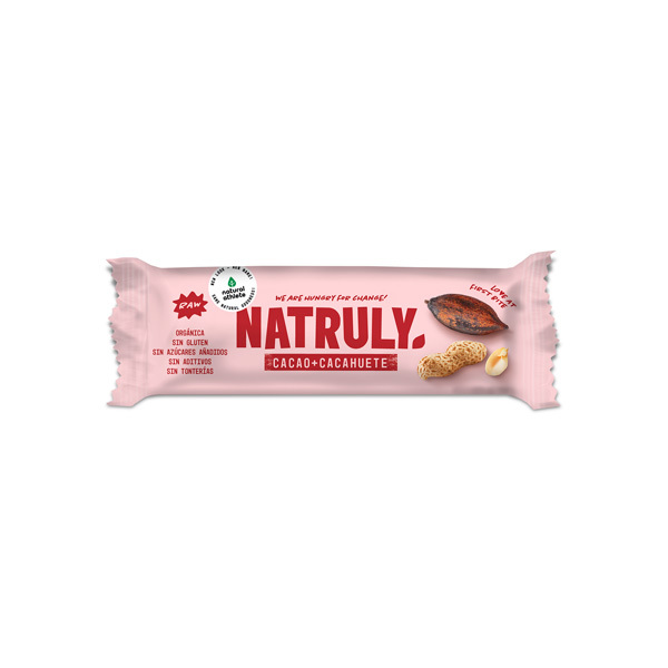 BARRITA RAW BIO CACAO Y CACAHUETE 40 GR