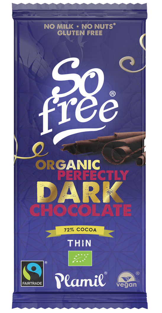 SO FREE CHOCOLATE AL CACAO INTENSO 72% 80GR SIN AZUCAR
