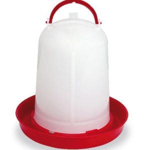 Bebedero aves ECO color rojo y blanco - 5 litros