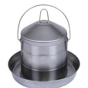 Bebedero inox. aves - 8 lts.