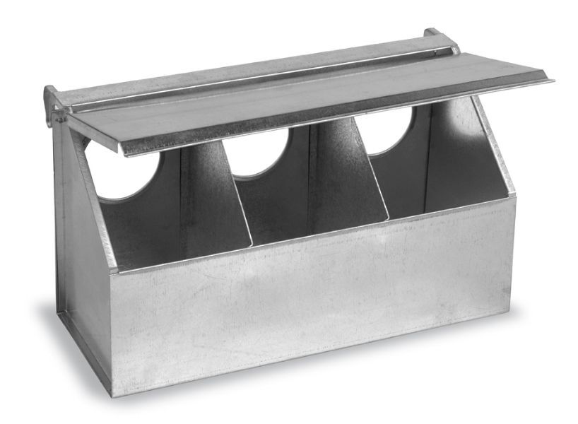 Comedero palomas metalico - 3 huecos