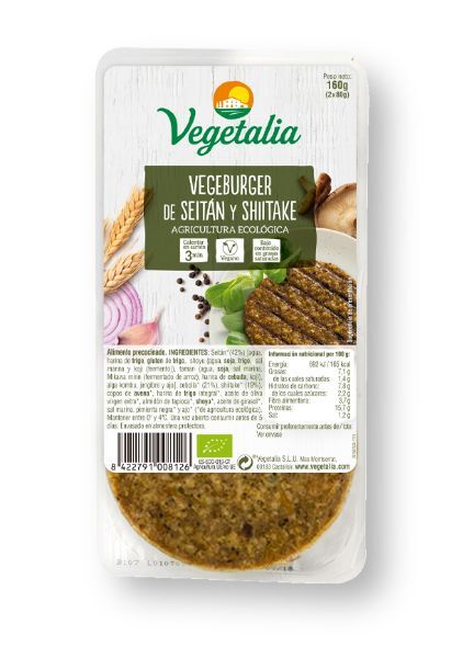 REFRIG VEGEBURGUER SEITAN y SHIITAKE BIO 160 G CCPAE