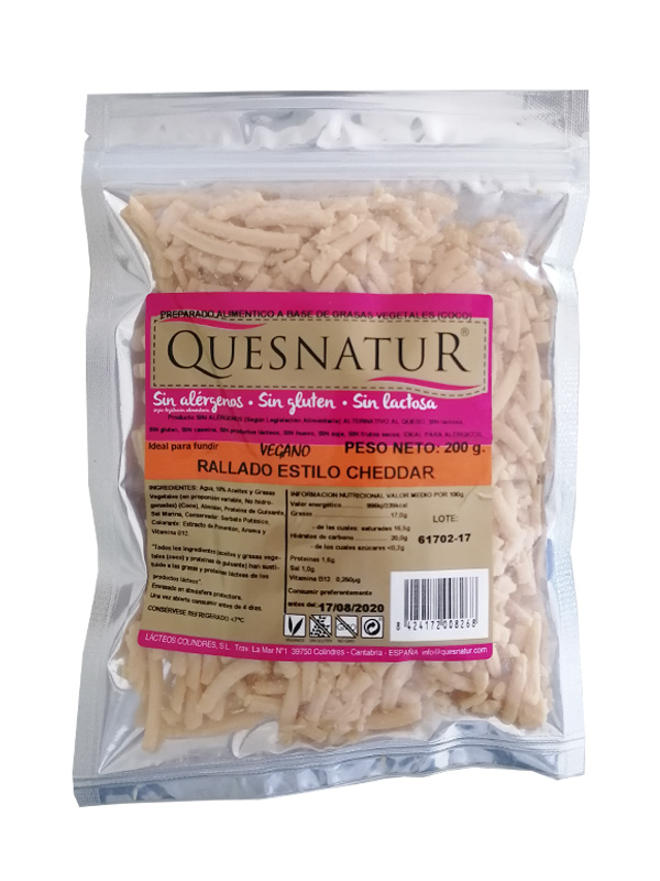 REFRIG QUESO RALLADO ESTILO CHEDDAR 200 GR