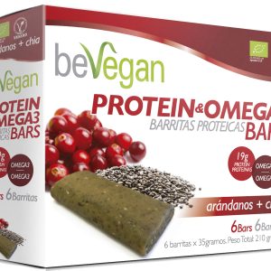 BEVEGAN BARRITAS BIO ARANDANO Y CHIA PROTEIN ANTIOXIDANTE(6x36 GR)