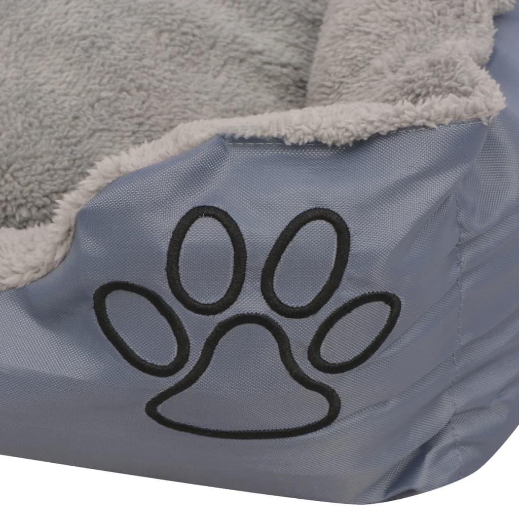 Cama para cães com almofada acolchoada tamanho M cinzento - Image 4