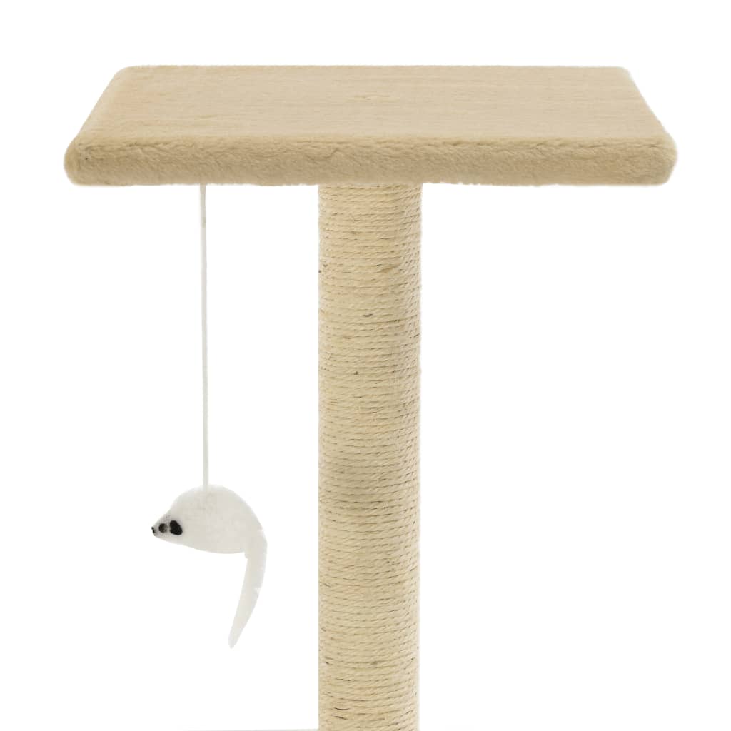 Árvore para gatos c/ postes arranhadores sisal 95 cm bege - Image 5