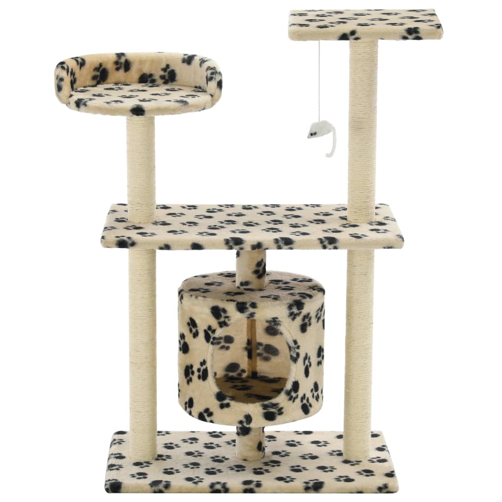 Árvore para gatos c/postes arranhadores sisal 95 cm bege - Image 2