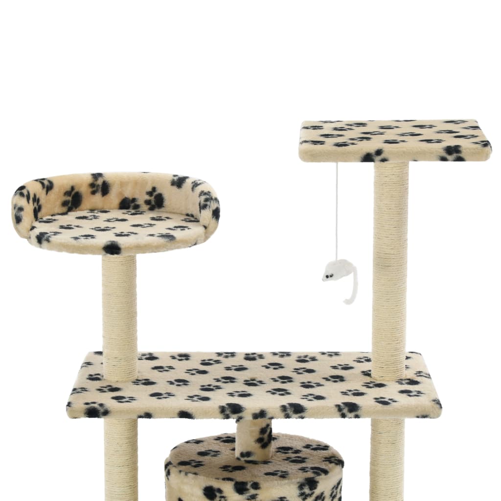 Árvore para gatos c/postes arranhadores sisal 95 cm bege - Image 3