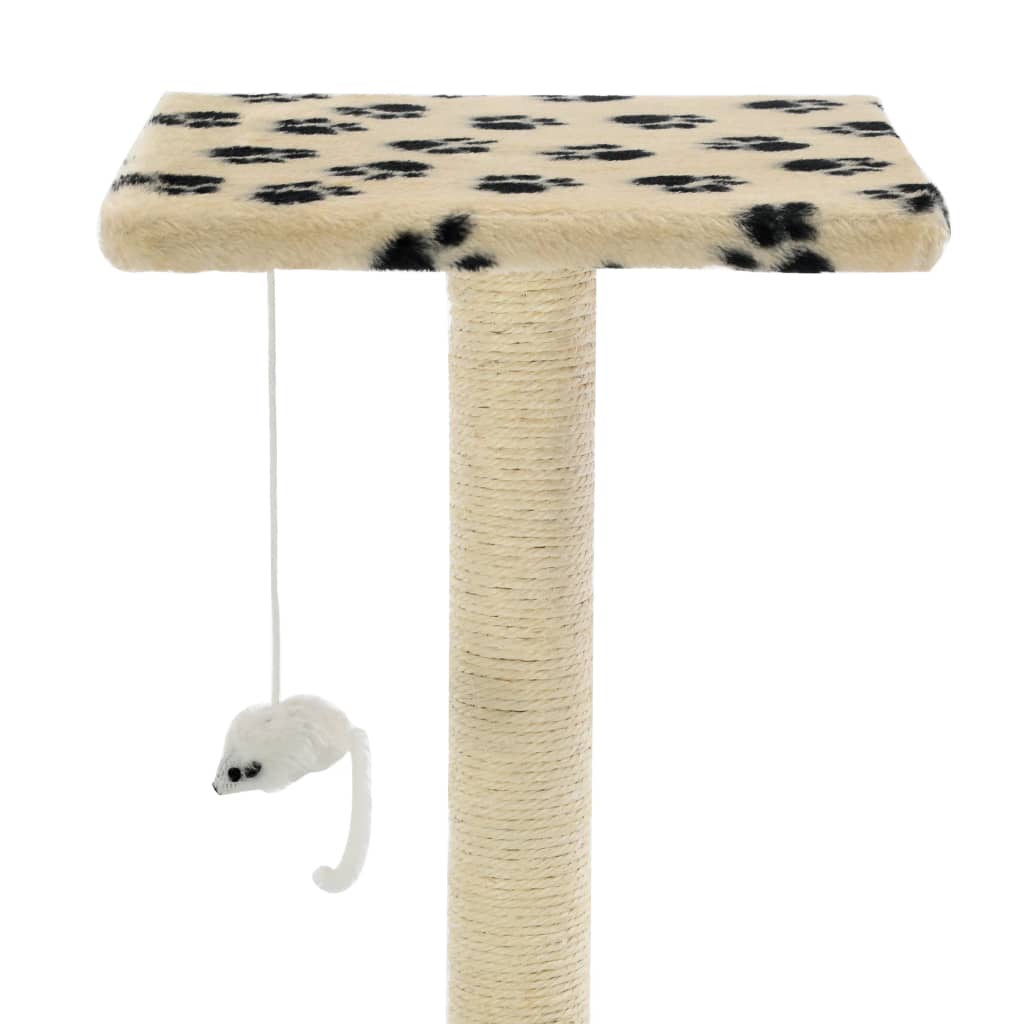 Árvore para gatos c/postes arranhadores sisal 95 cm bege - Image 5