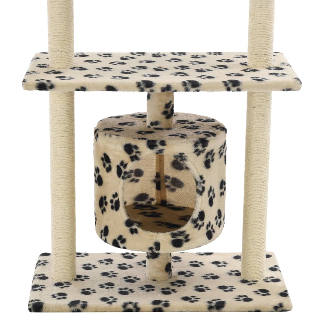 Árvore para gatos c/postes arranhadores sisal 95 cm bege - Image 6