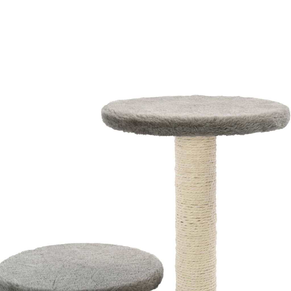 Árvore para gatos c/postes arranhadores sisal 60 cm cinzento - Image 5