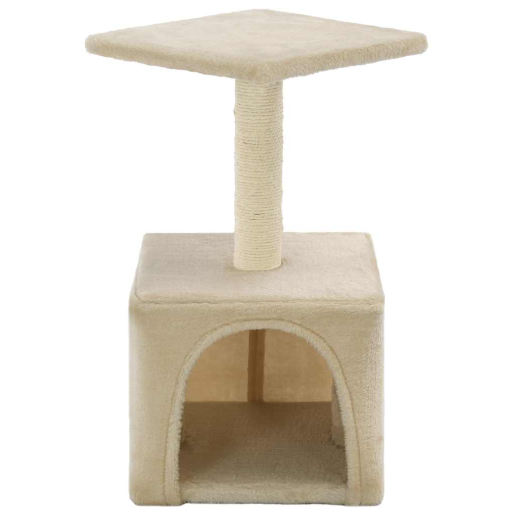 Árvore para gatos c/ postes arranhadores sisal 55 cm bege - Image 2