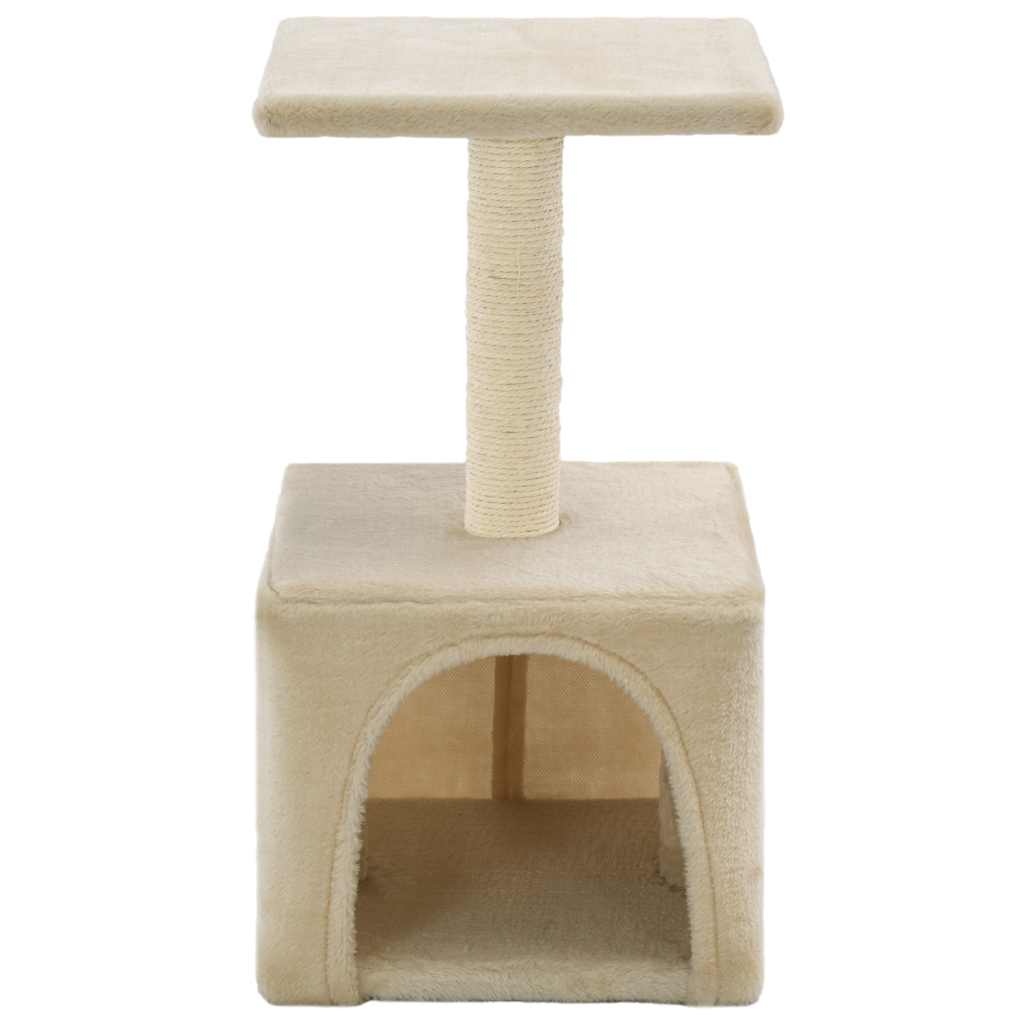 Árvore para gatos c/ postes arranhadores sisal 55 cm bege - Image 3