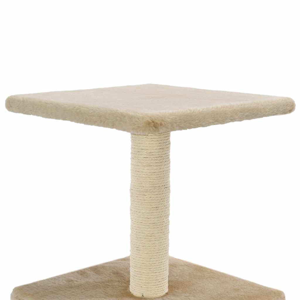 Árvore para gatos c/ postes arranhadores sisal 55 cm bege - Image 4