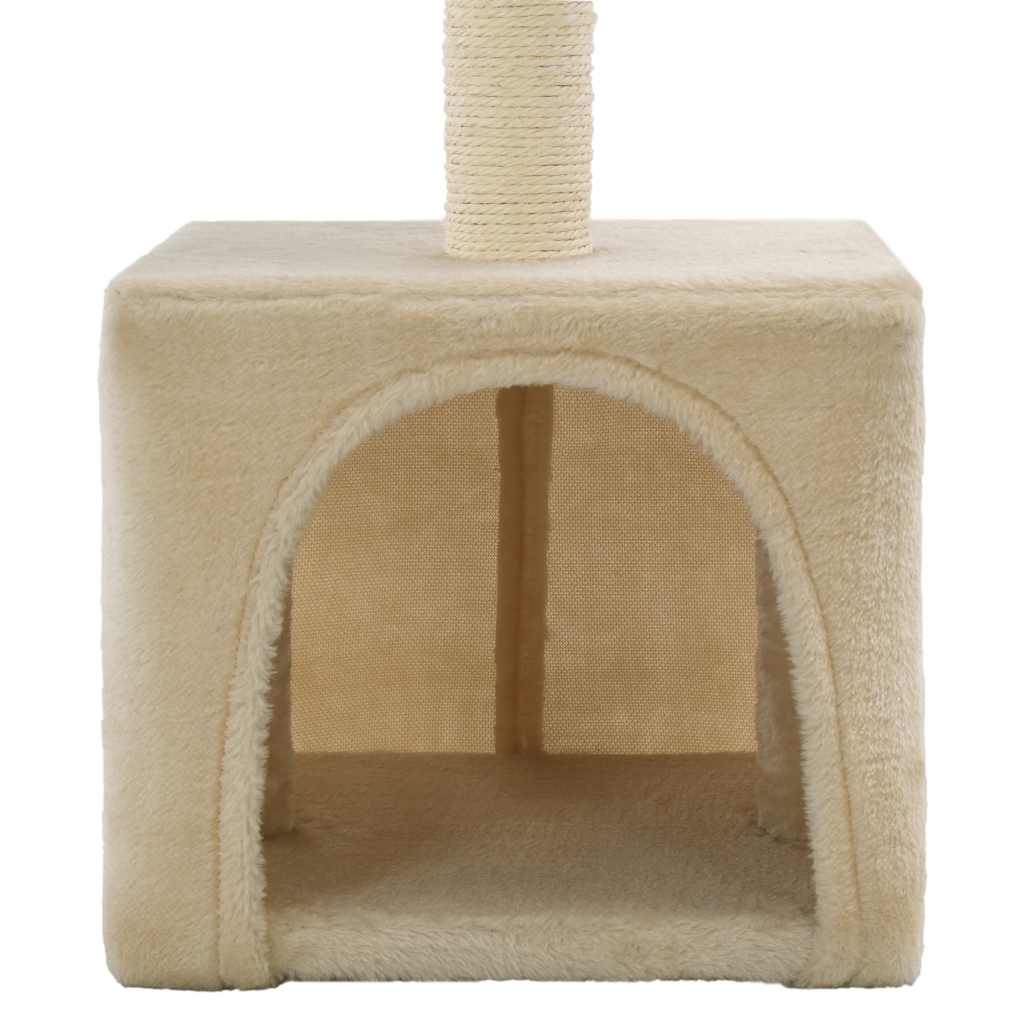 Árvore para gatos c/ postes arranhadores sisal 55 cm bege - Image 5