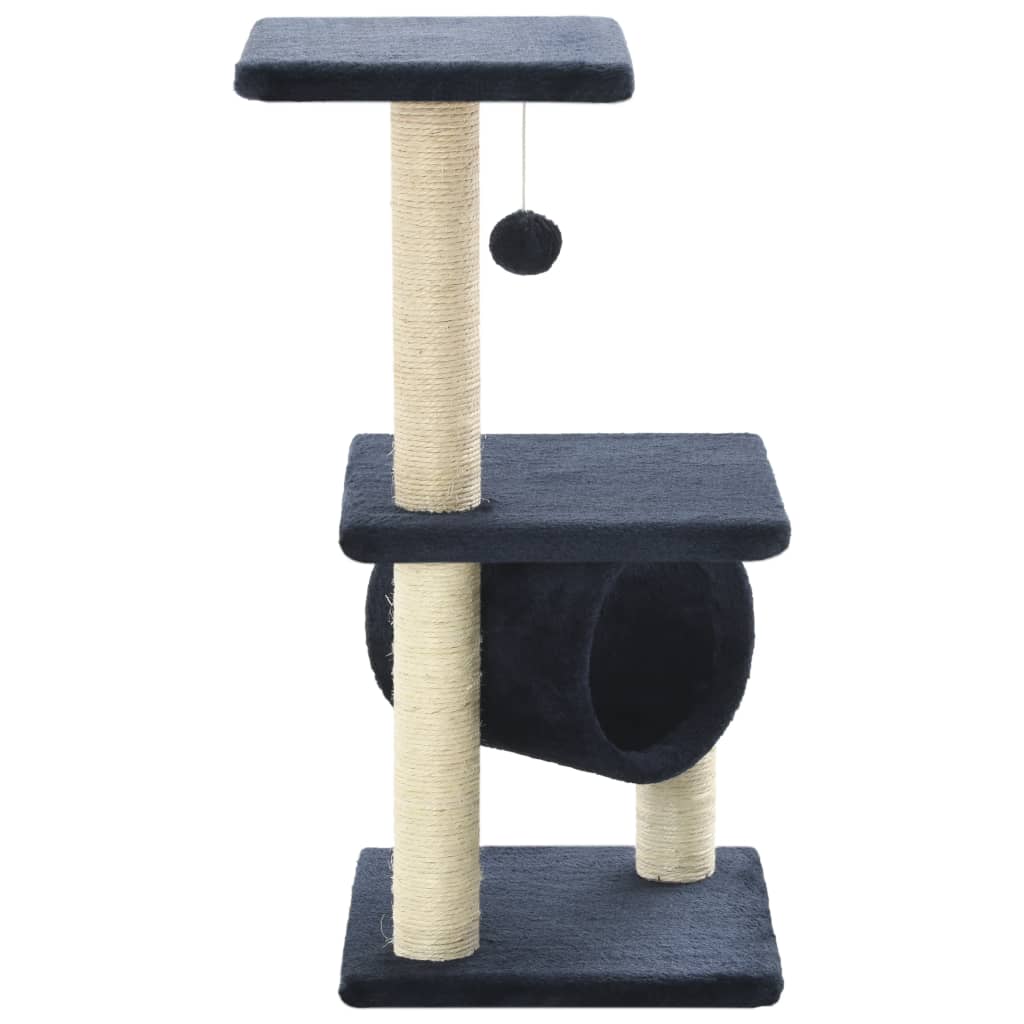 Árvore p/ gatos c/ postes arranhadores sisal 65 cm azul escuro - Image 2