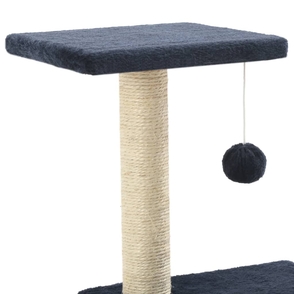 Árvore p/ gatos c/ postes arranhadores sisal 65 cm azul escuro - Image 3