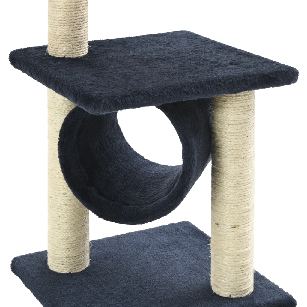 Árvore p/ gatos c/ postes arranhadores sisal 65 cm azul escuro - Image 4