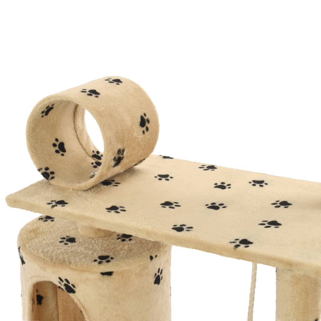 Árvore para gatos c/postes arranhadores sisal 140 cm bege - Image 5