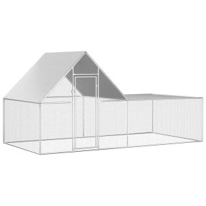 Galinheiro 4x2x2 m aço galvanizado