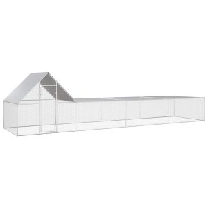 Galinheiro 8x2x2 m aço galvanizado