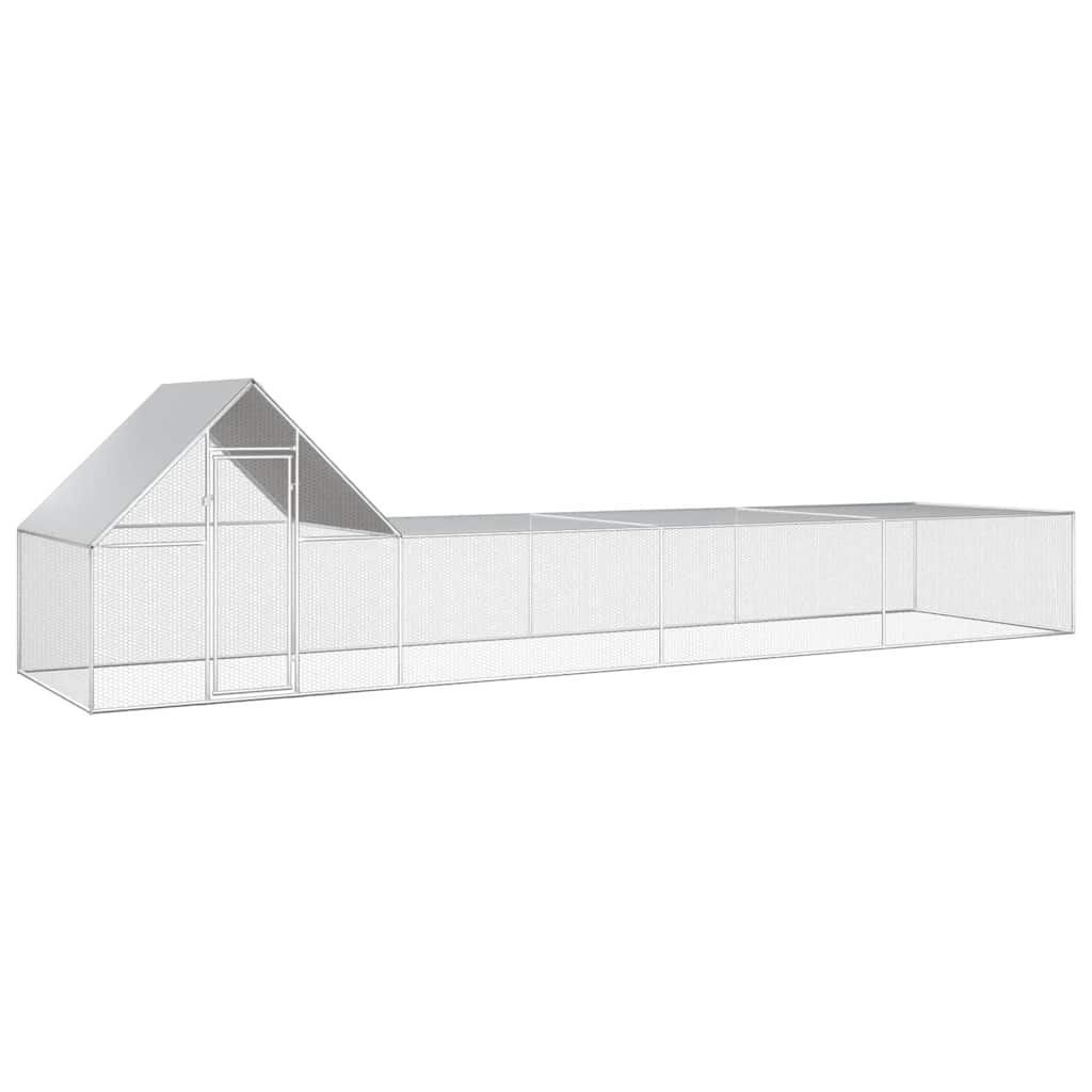 Galinheiro 8x2x2 m aço galvanizado