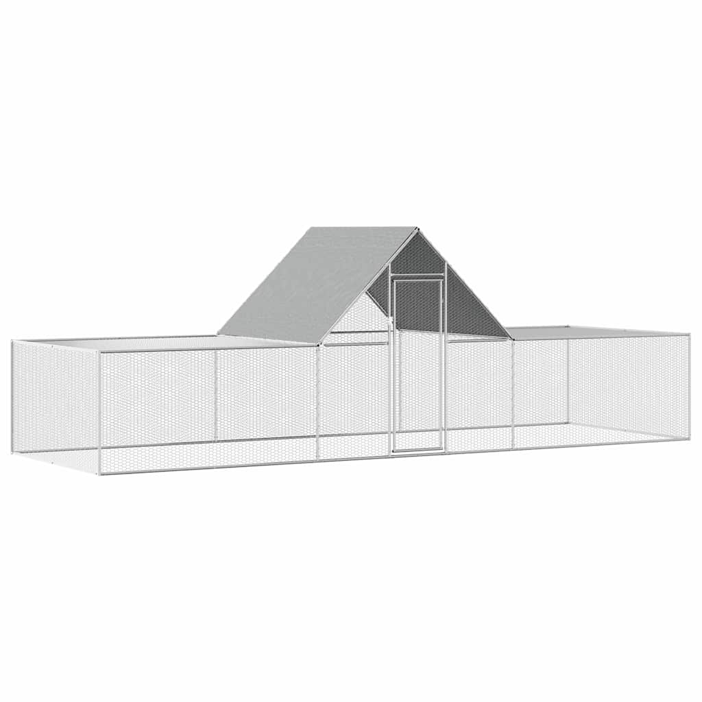 Galinheiro 6x2x2 m aço galvanizado