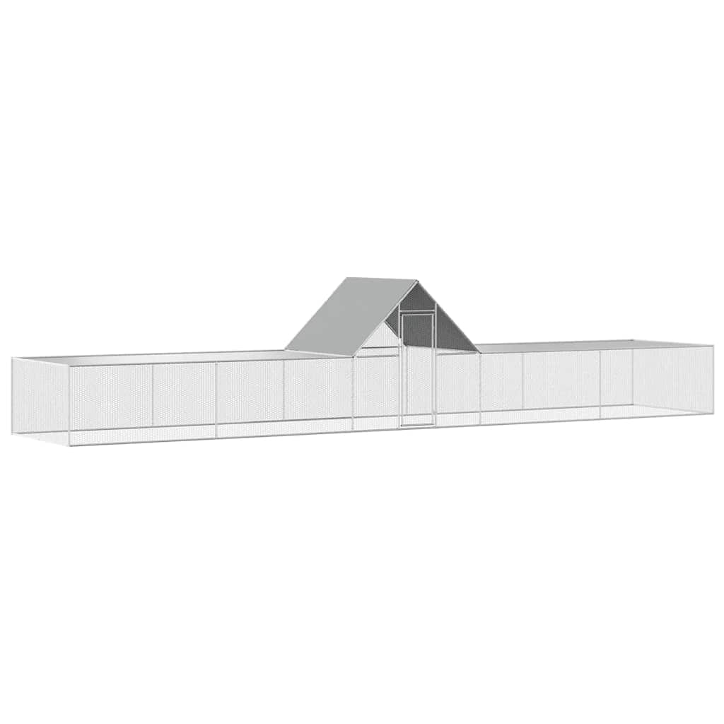 Galinheiro 10x2x2 m aço galvanizado