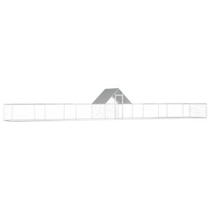 Galinheiro 14x2x2 m aço galvanizado