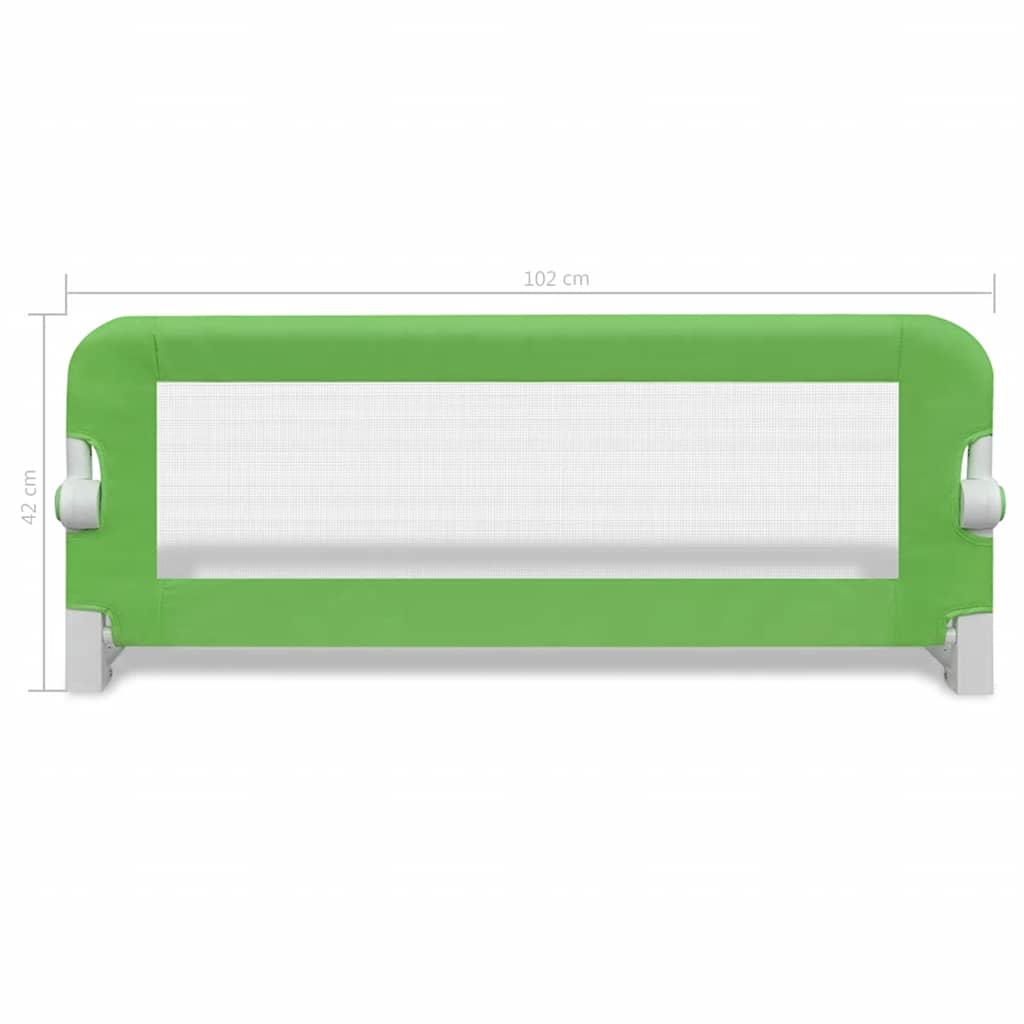 Barra de segurança para cama de criança 2 pcs 102x42 cm verde - Image 6