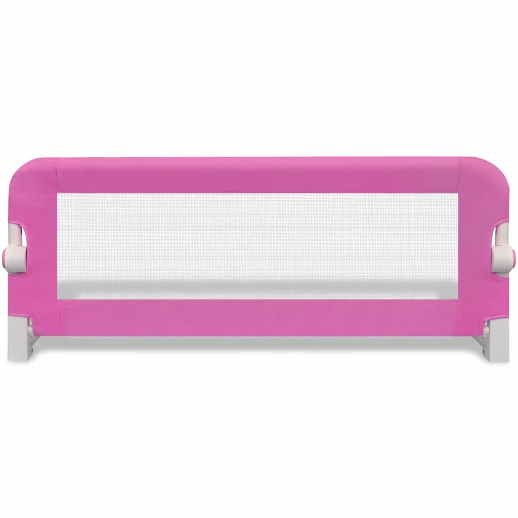 Barra de segurança para cama de criança 2 pcs 102x42 cm rosa - Image 3