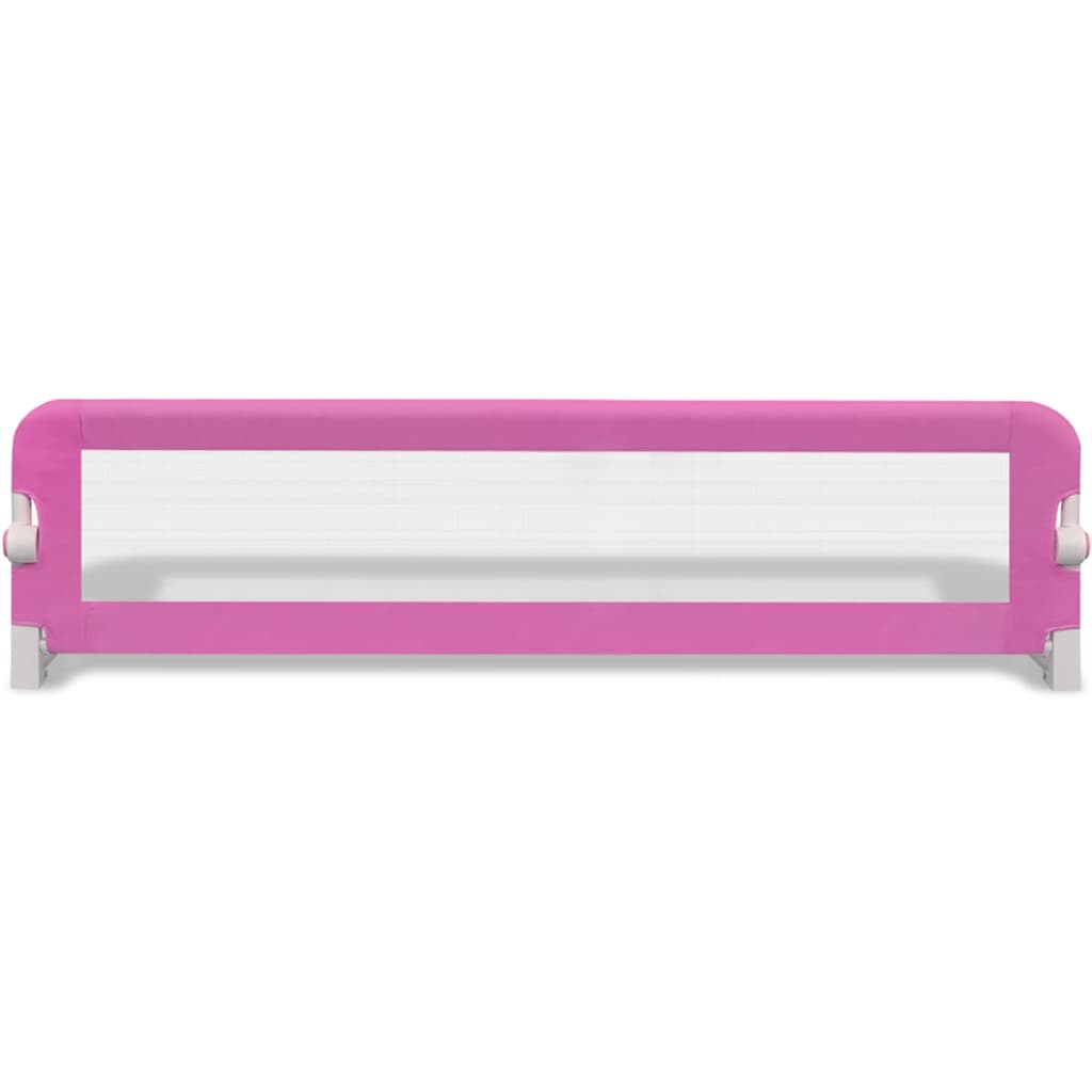 Barra de segurança para cama de criança 2 pcs 150x42 cm rosa - Image 3