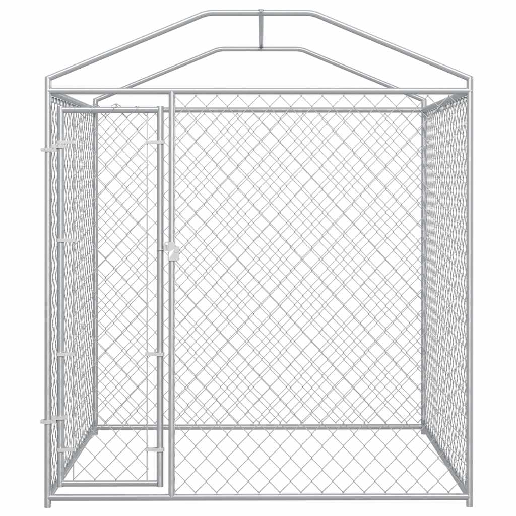 Canil de exterior com toldo 193x193x225 cm - Image 3