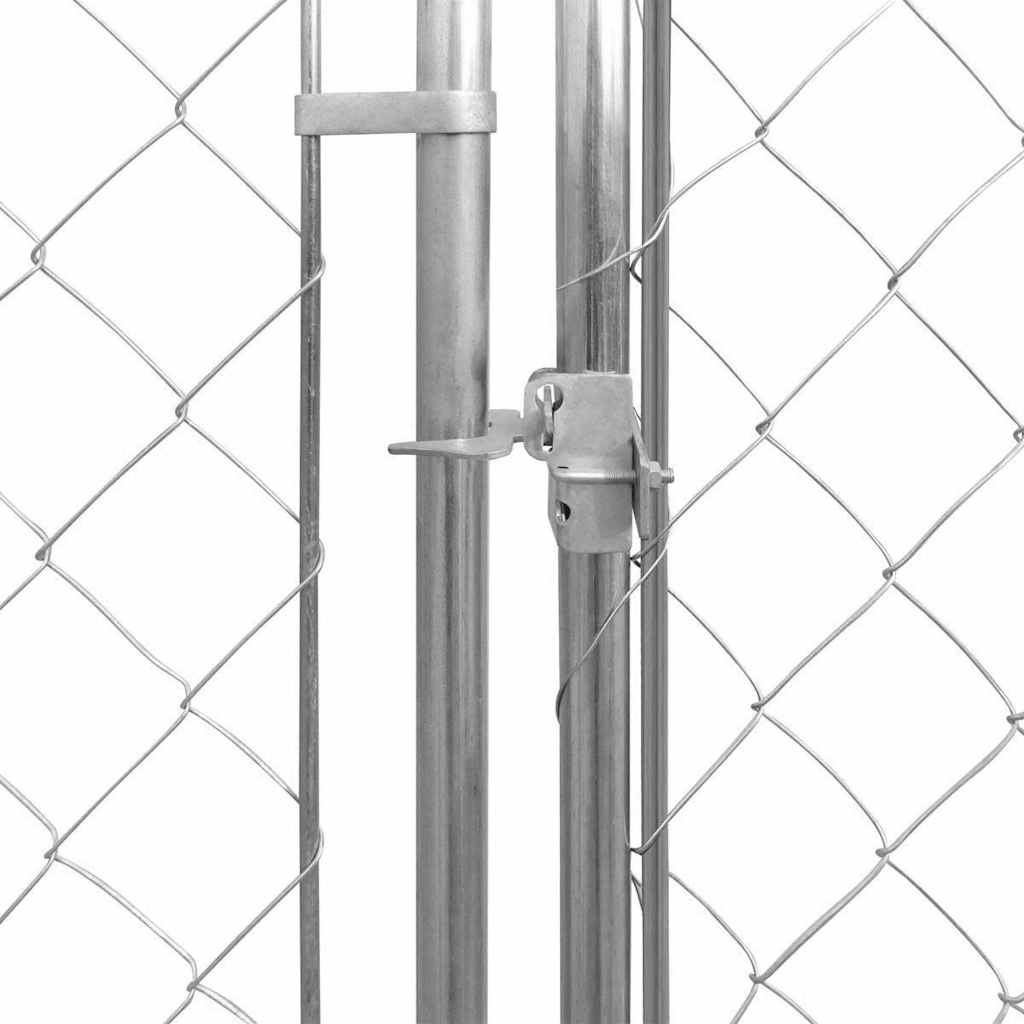 Canil de exterior com toldo 193x193x225 cm - Image 4