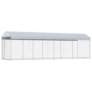 Canil de exterior com telhado 760x190x225 cm