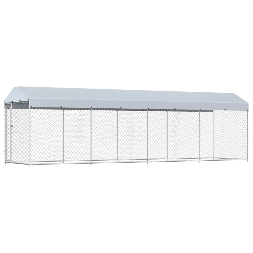 Canil de exterior com telhado 760x190x225 cm