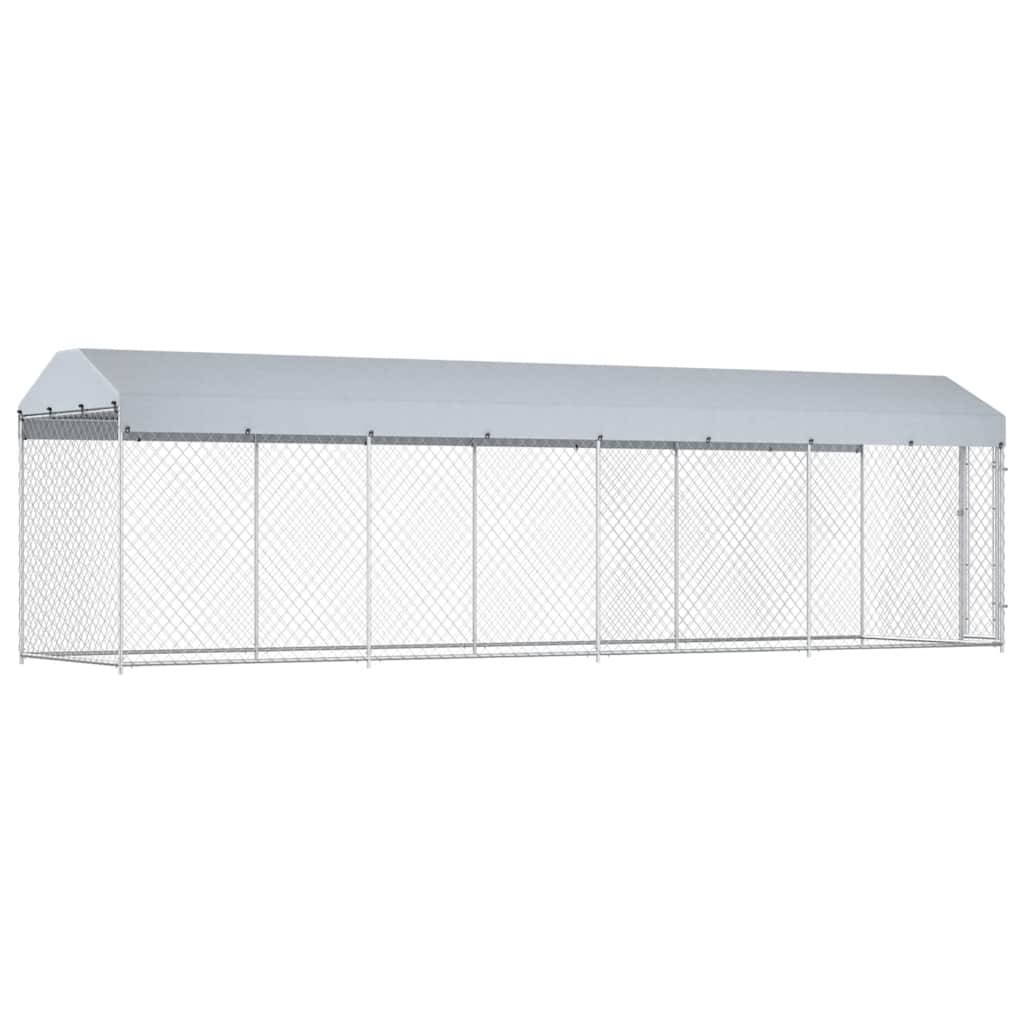Canil de exterior com telhado 760x190x225 cm - Image 4
