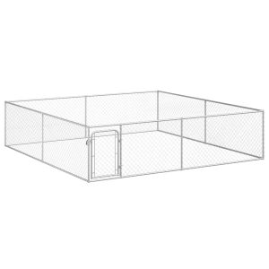 Canil de exterior em aço galvanizado 4x4x1 m