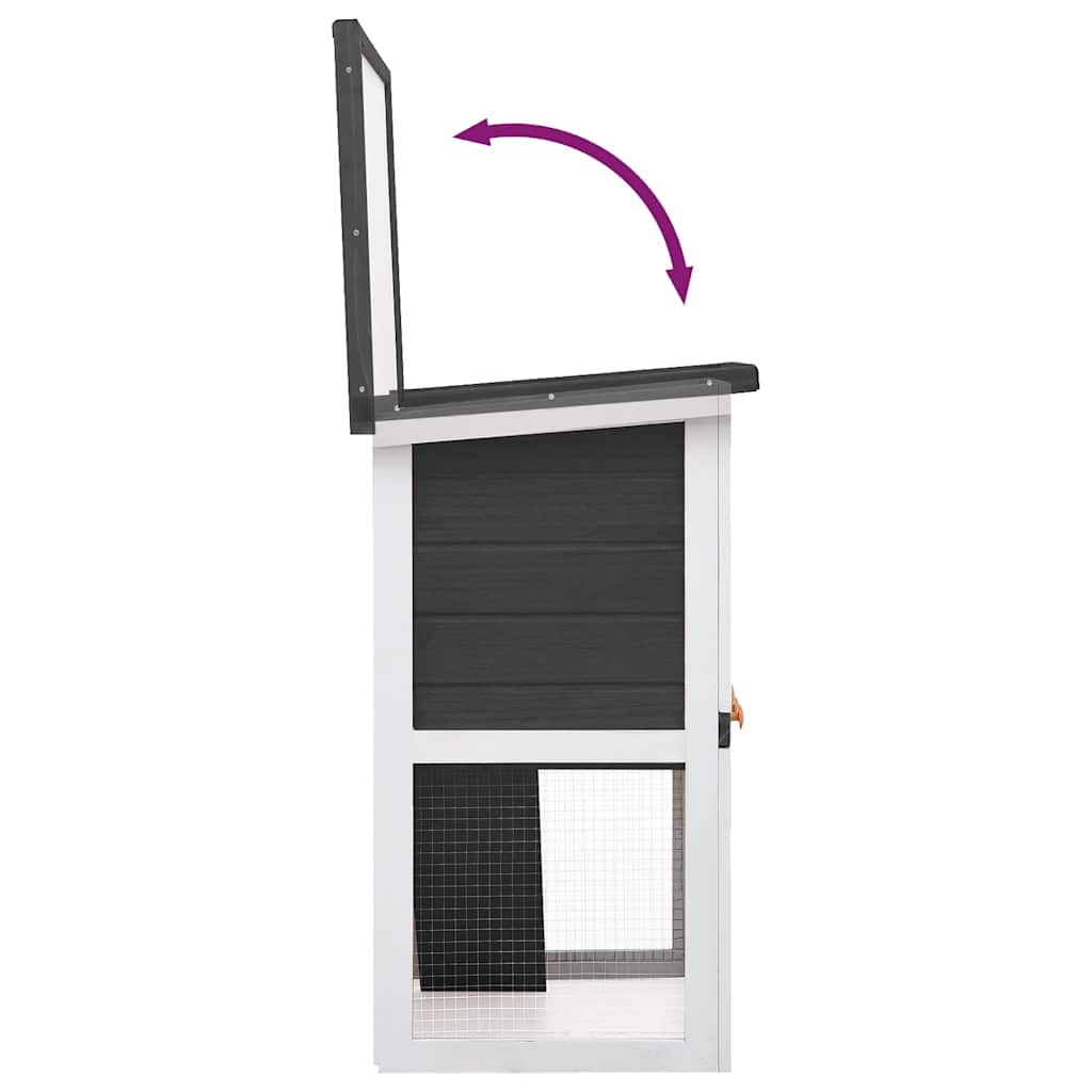 Coelheira de exterior 1 porta madeira cinzento - Image 6