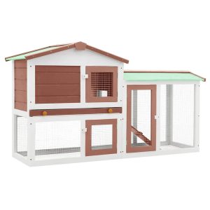 Coelheira exterior grande 145x45x84cm madeira castanho e branco