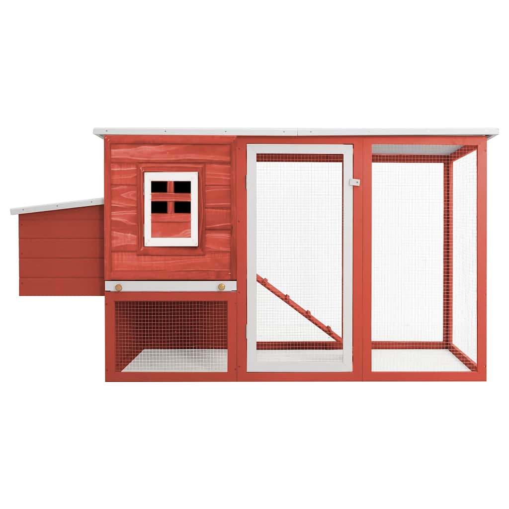 Galinheiro de exterior com gaiola para ovos madeira vermelho - Image 2