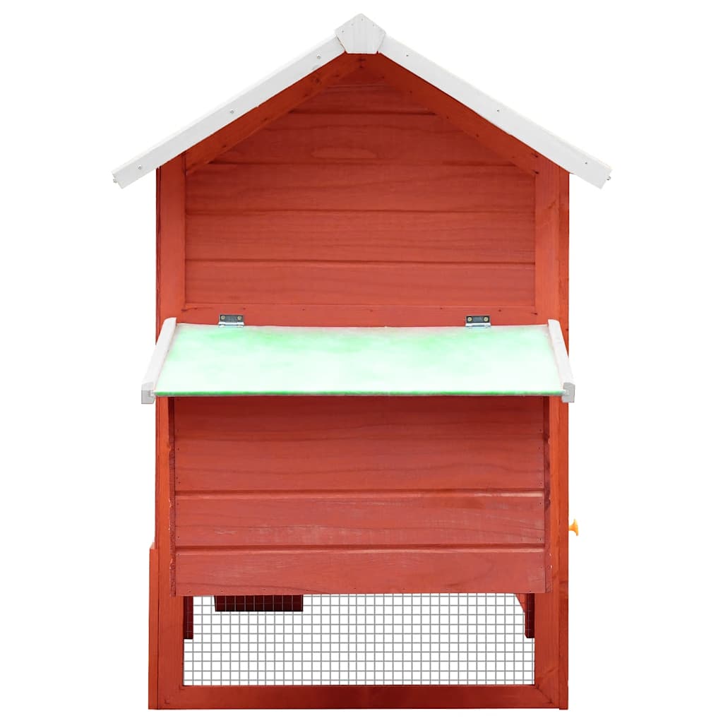 Galinheiro 170x81x110 cm madeira pinho e abeto maciças vermelho - Image 3
