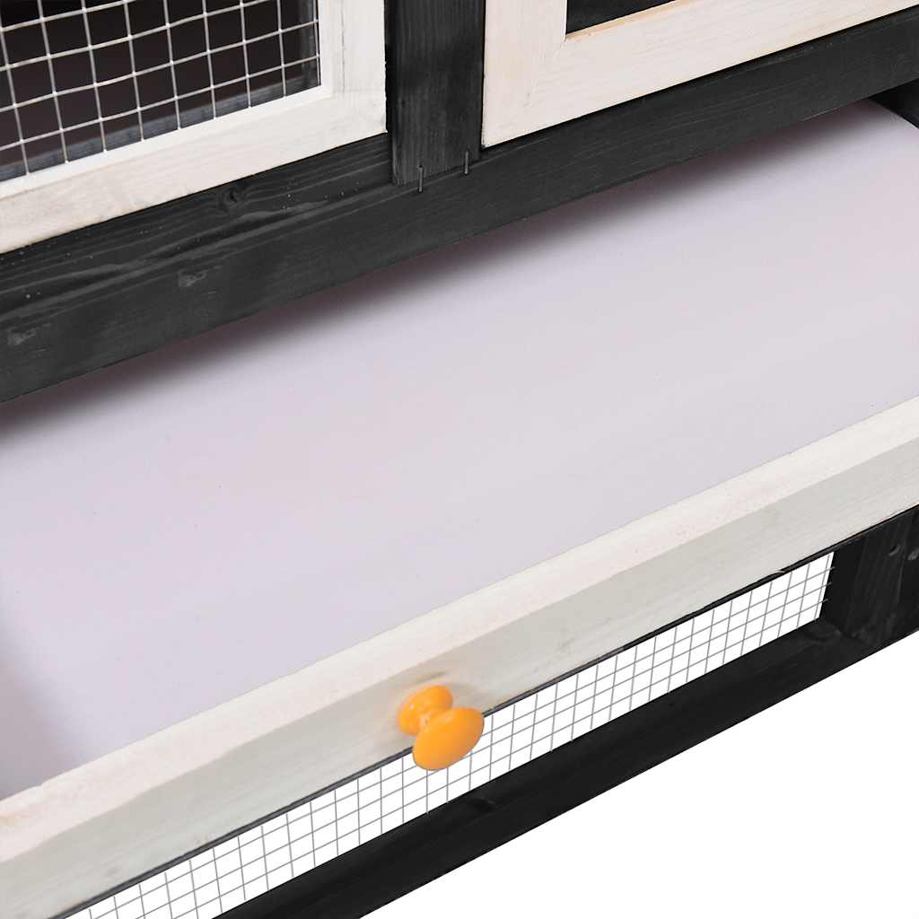 Coelheira 140x63x120 cm madeira abeto maciça cinzento e branco - Image 9